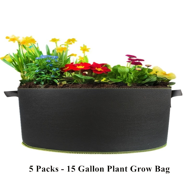 Felt Planting Grow Bag Garden Planting Pot For Vegetables Flower Tomato  Planting Container For Outdoor Large Grow Bags Garden Supplies - Temu