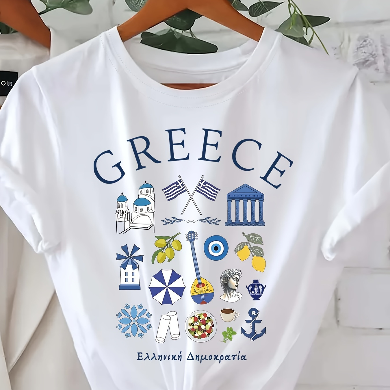 

Letter Print T-shirt, Short Sleeve Crew Neck Casual Top For Summer & Spring, Women's Clothing