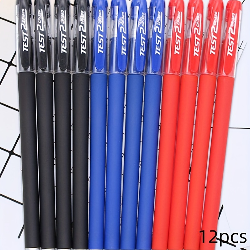 Test 2 GP-380 Black Gel Pen Pack of 6 - Sleek and Smooth for Effortless  Writing