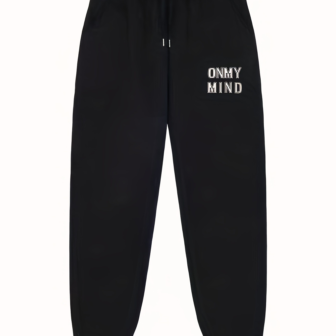 

Plus Size Men's "oh My Mind" Print Joggers Oversized Sweatpants For Spring/autumn, Men's Clothing