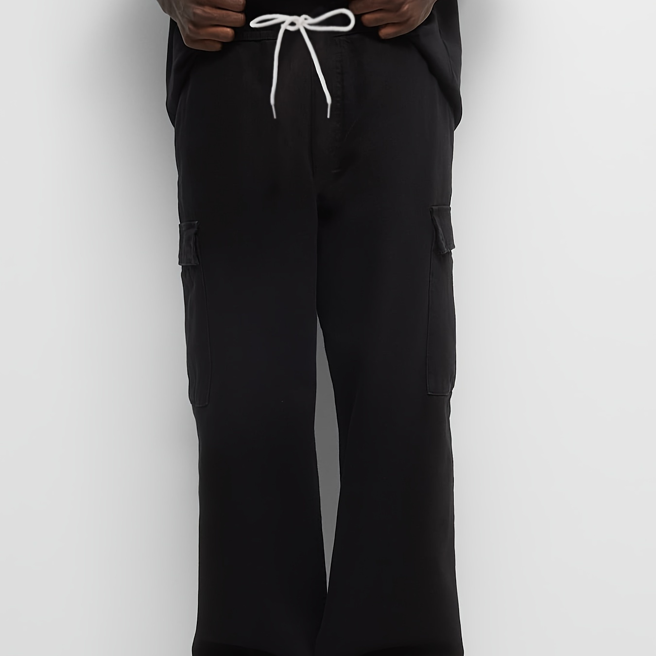 Trendy Solid Cargo Pants Men's Multi Flap Pocket Trousers - Temu Philippines