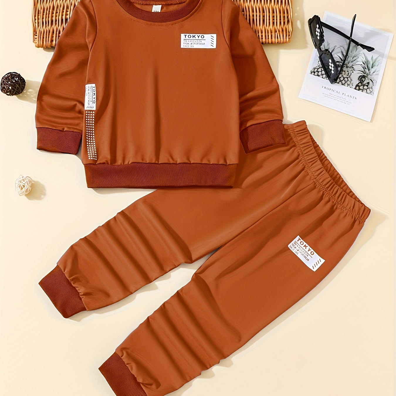 

Boys Pullover Sweatshirt & Matching Jogger Pants For Fall Winter New Kids Clothes