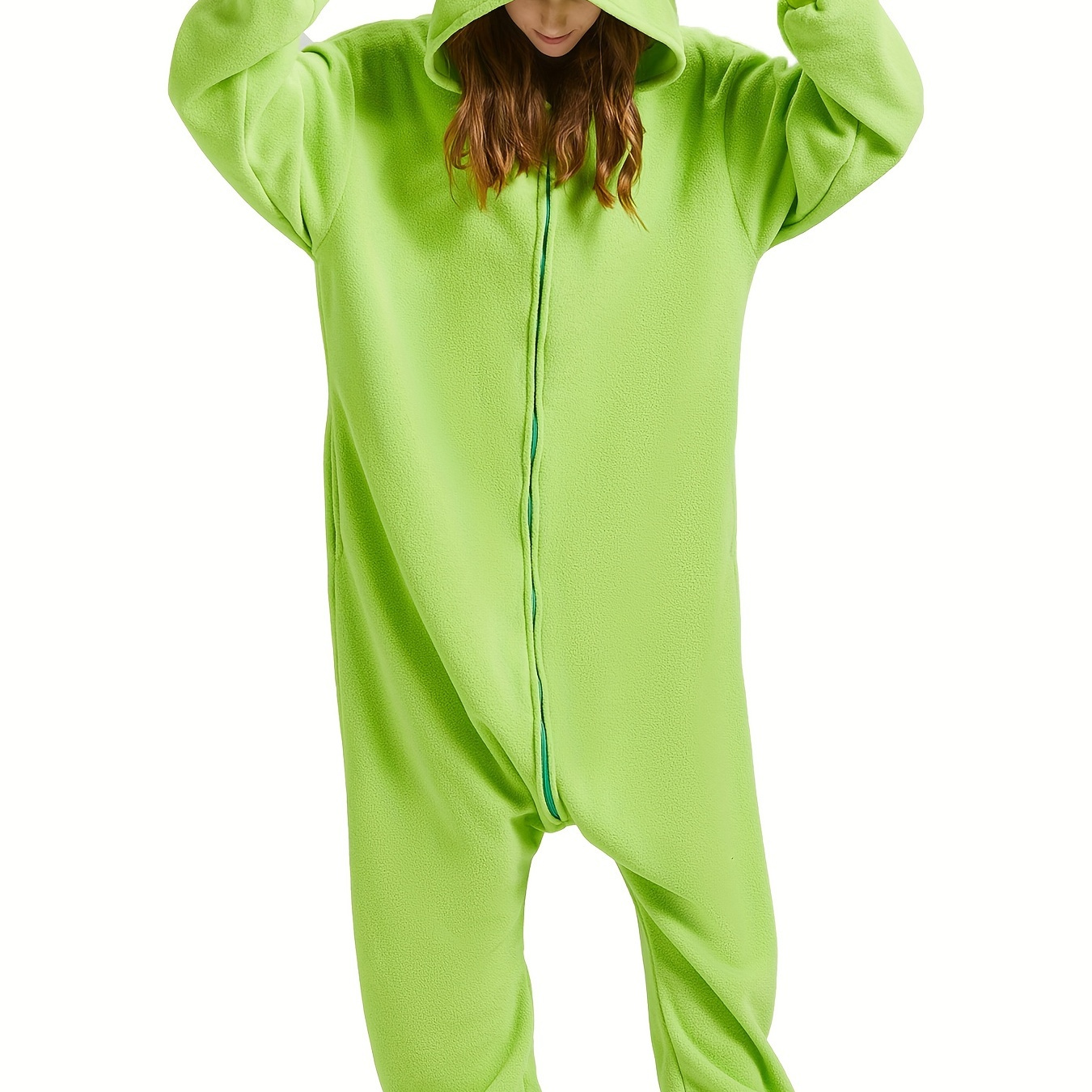 

Unisex Alien Onesie, Cosplay Pajamas, Halloween Costume Jumpsuit With Hood, Comfortable Homewear For Women