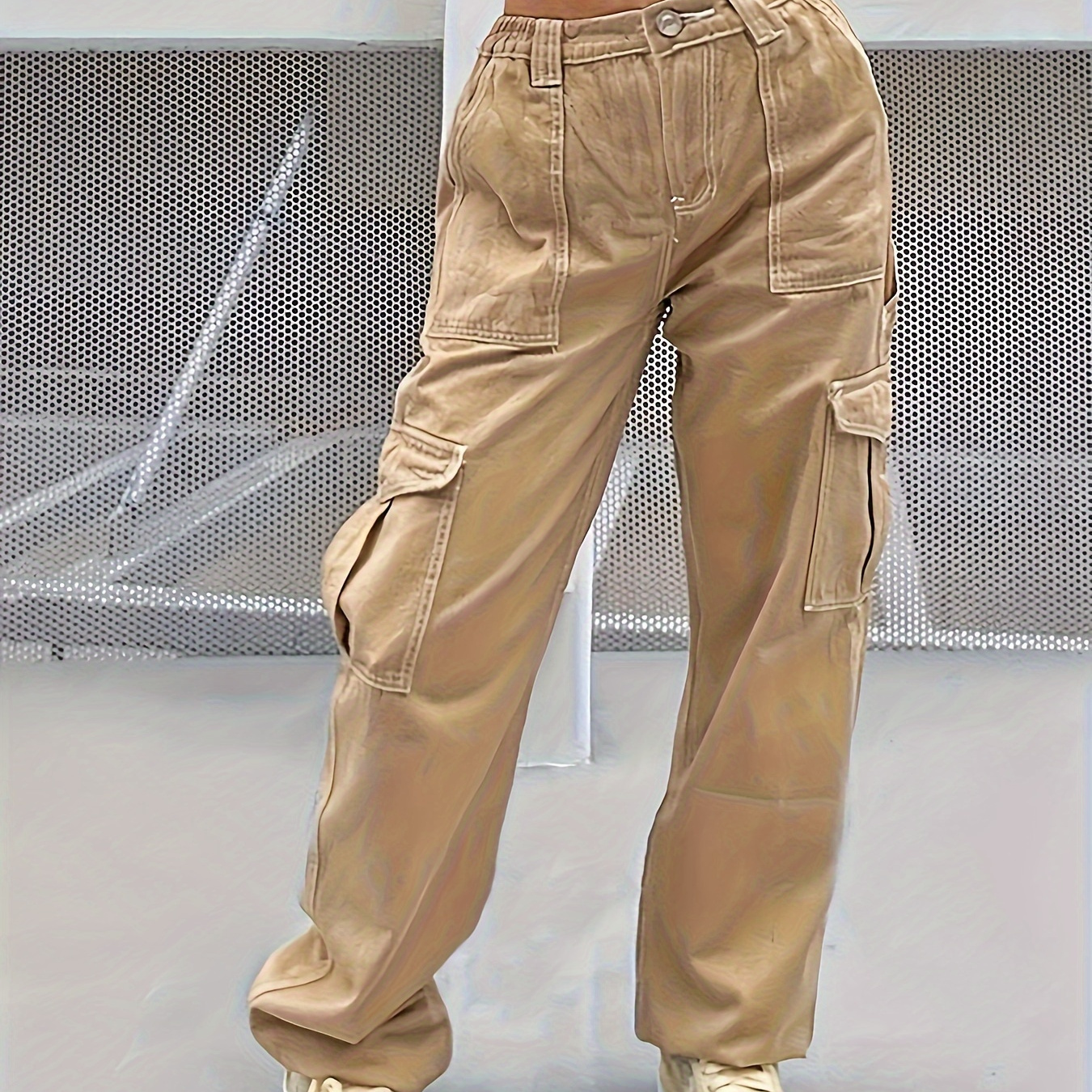 Loose Khaki Cargo Pants