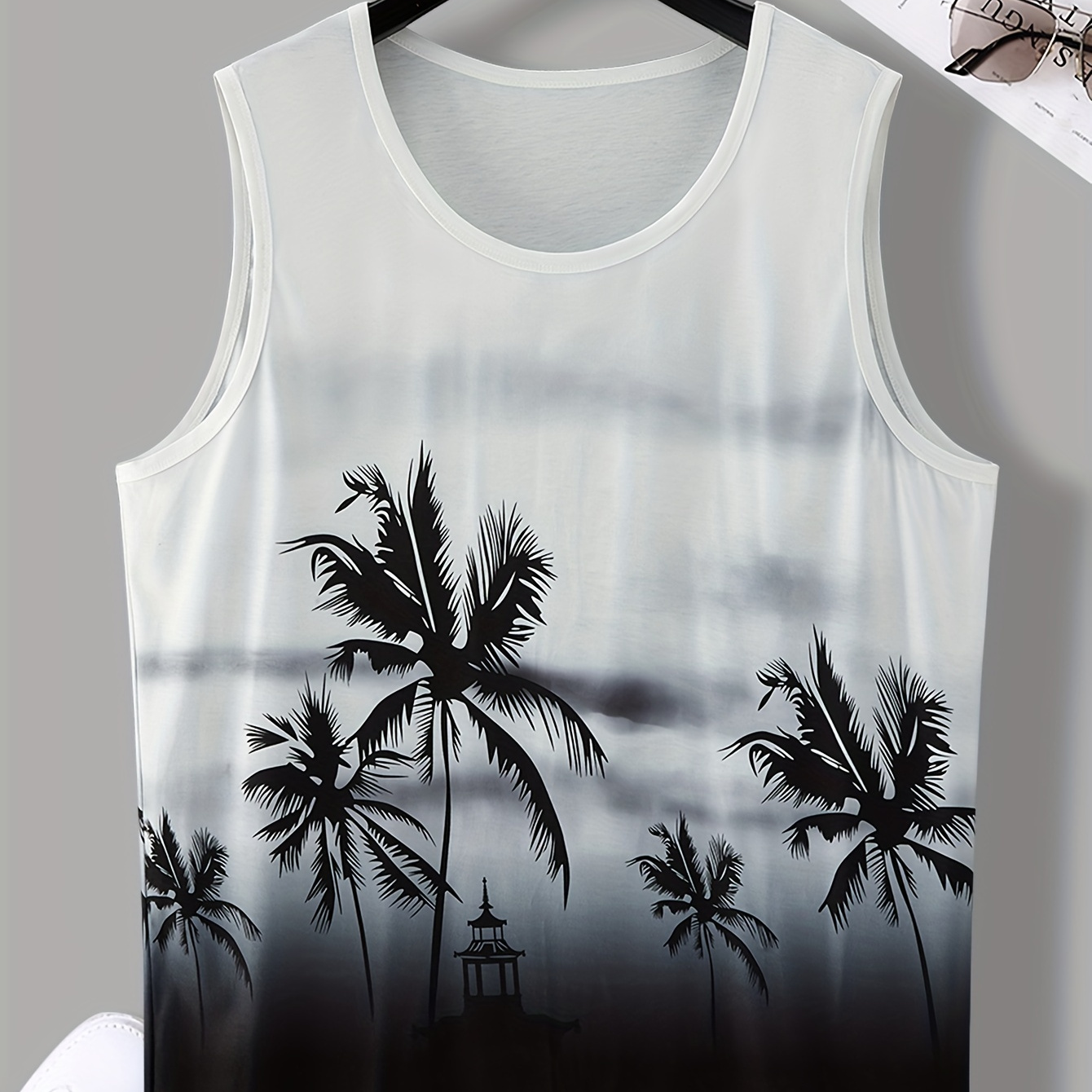 

Plus Size Men's Tree Graphic Stretch Tank Top Loose Fit Casual Lounge Wear Tanks, Best Sellers
