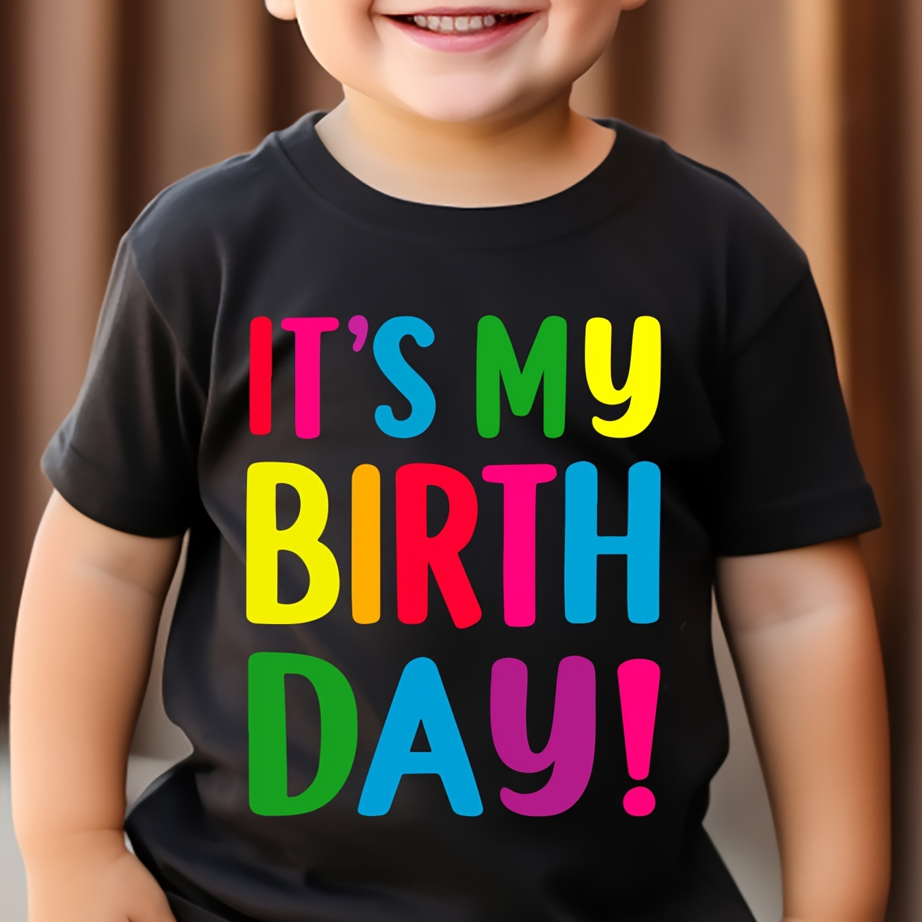 

Colorful It's My Birthday Letter Print T-shirts For Boys - Cool, Lightweight And Comfy Summer Clothes!