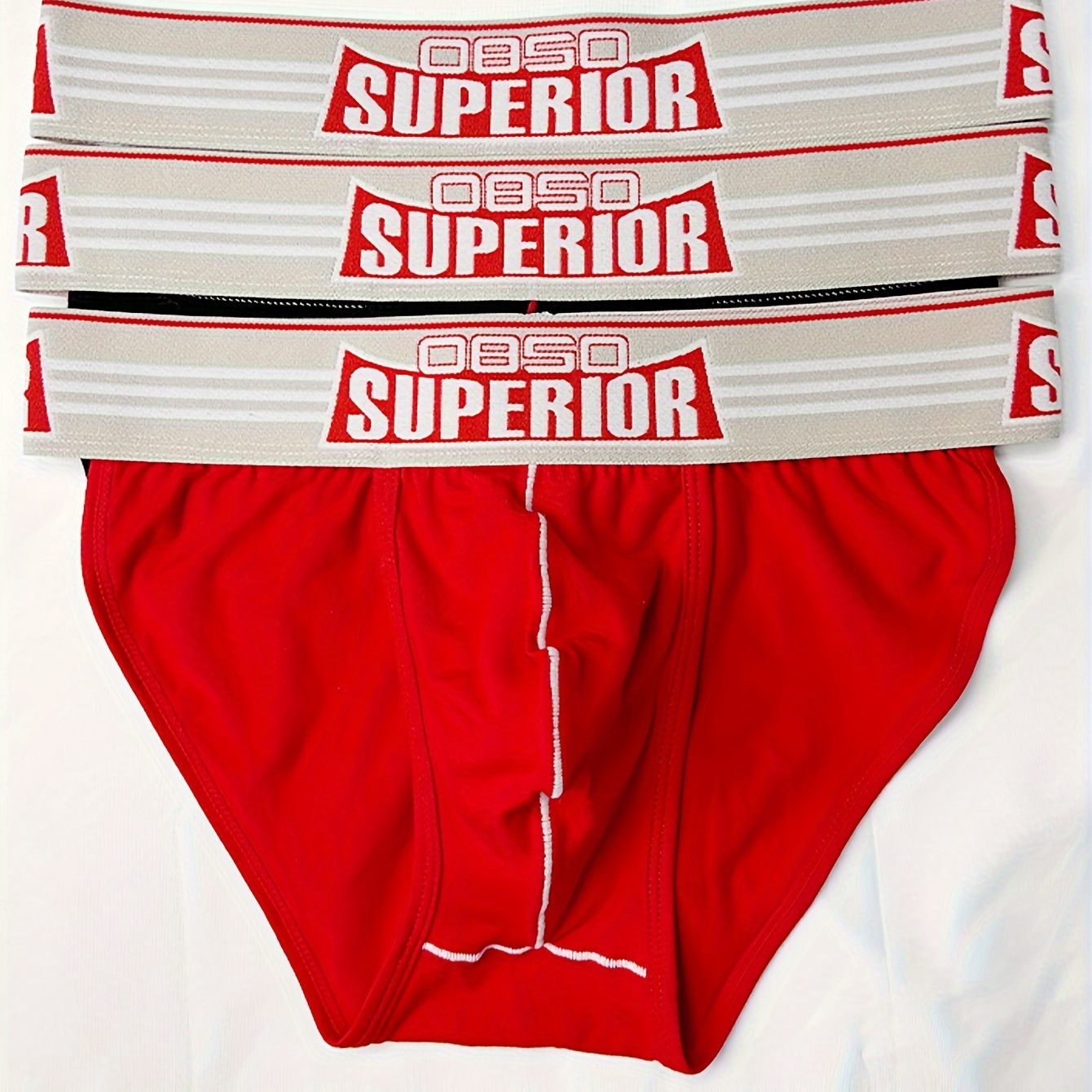 

3pcs Red+white+black Wide Belt Cotton Triangle Pants Sexy Low Waist Underwear Fashion Sports Comfortable Breathable Underwear Cotton Underwear Soft Multi