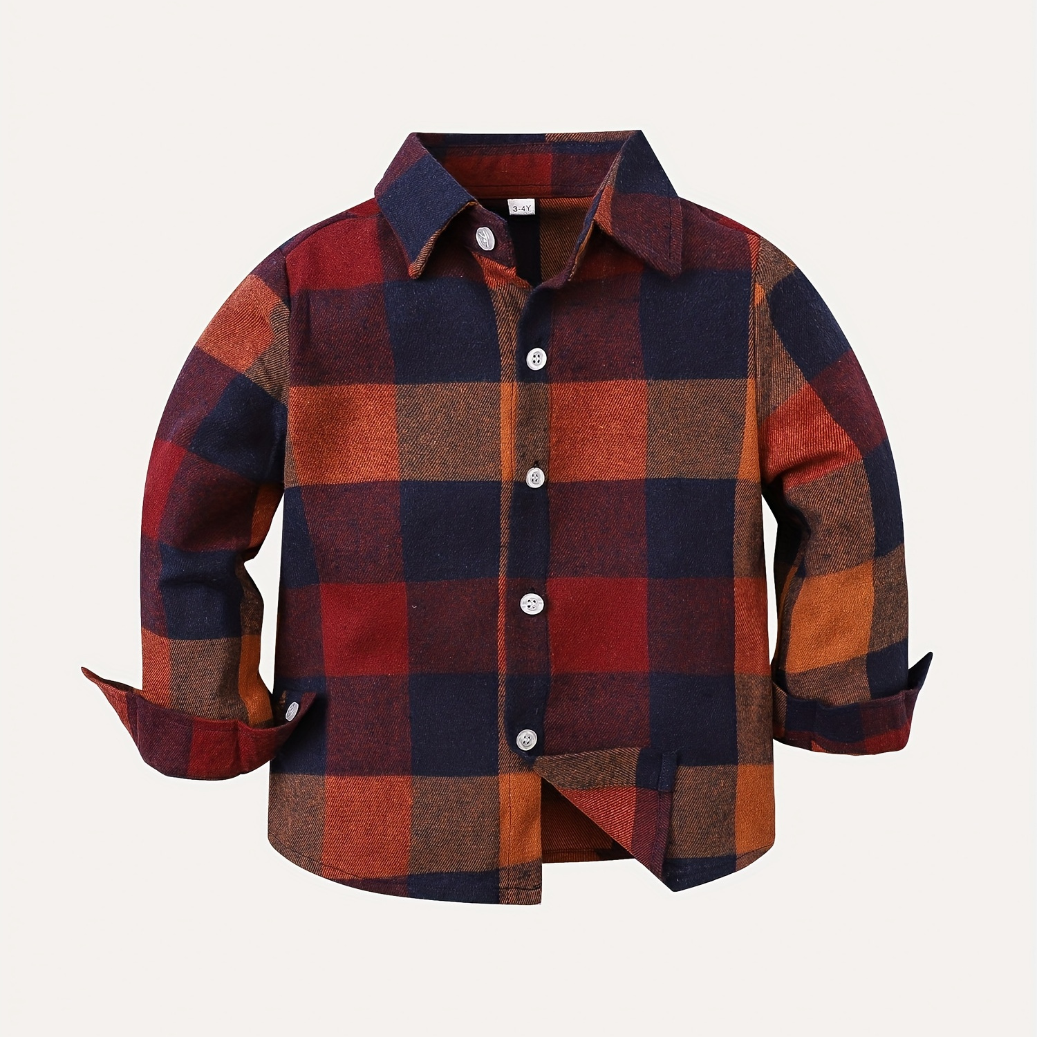 

Boy's Plaid Casual Shirt Preppy Long Sleeve Pockets Lapel Spring Fall Coat Button-down Clothes For Kids