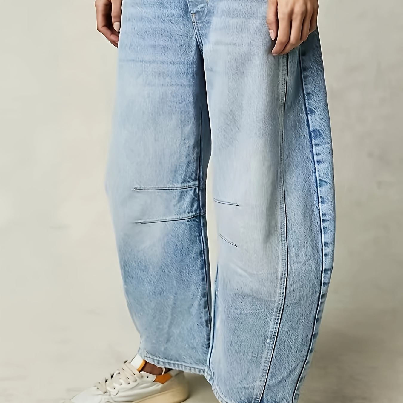 

Women's Thickened Stretchy Harem-style Cropped Jeans