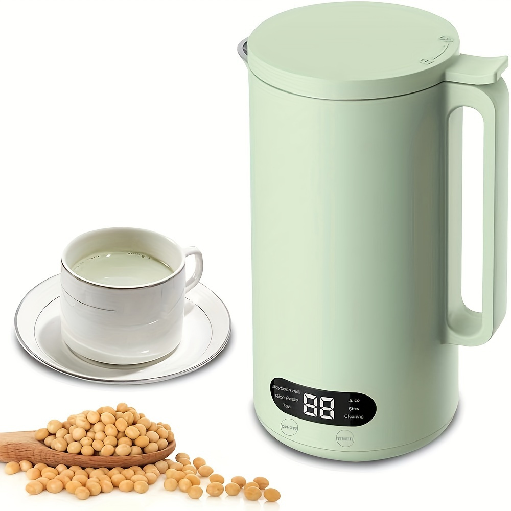 1pc mini heavy duty blender, Mini Soy Milk Maker Machine, 6 In 1 Automatic Nut Milk Maker, Electric Juice Blender Free Filtering, Self-Cleaning Personal Soybean Milk Machine Household With 12H Preset, Kitchen Accessories Gadgets