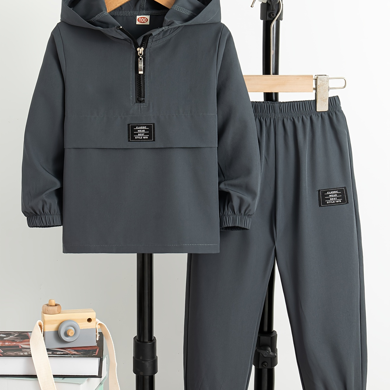 

And Outfit Set For Boys, Includes Long Sleeve Half And Pants, For &