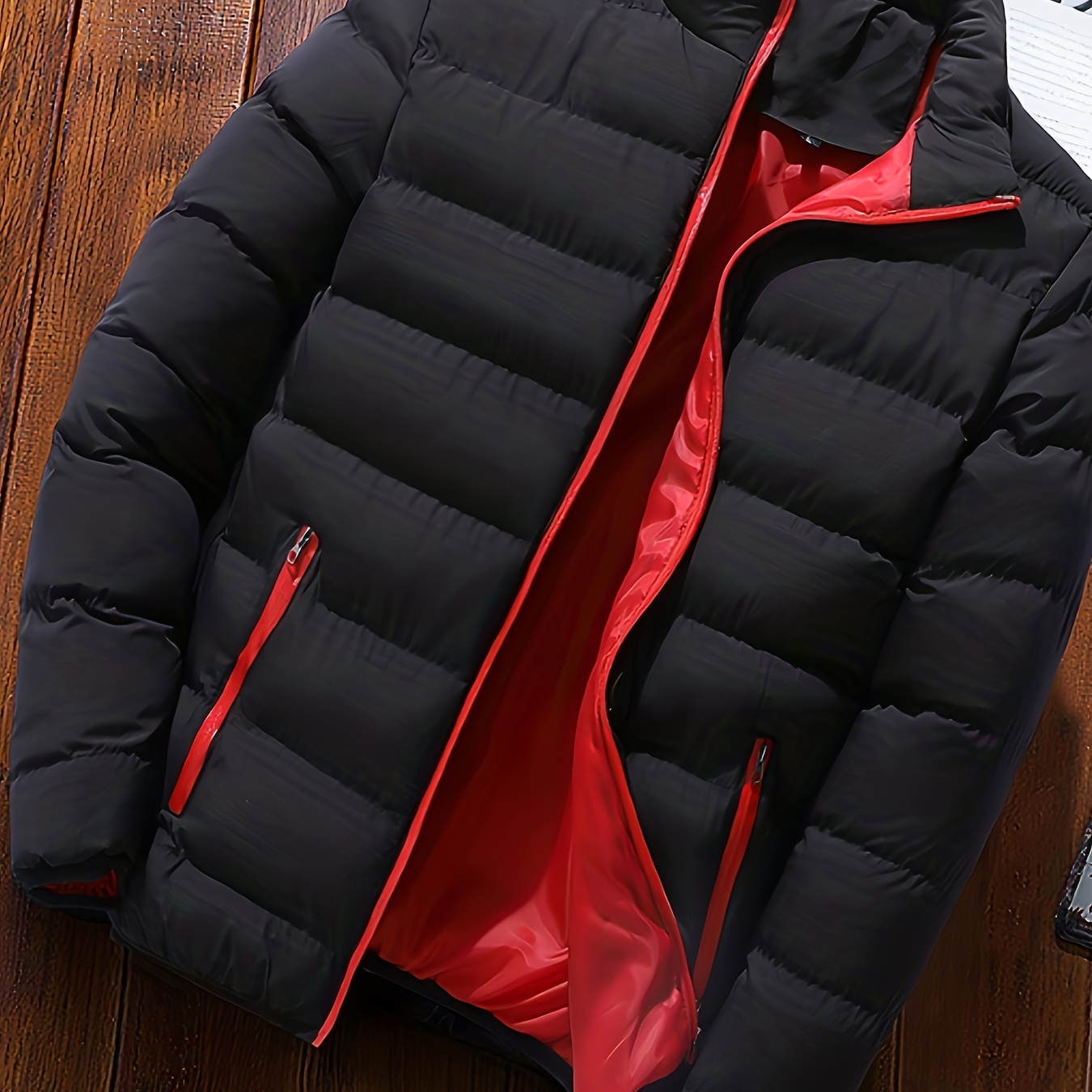 

Men's Casual Stand Collar Warm Quilted Jacket For Fall Winter
