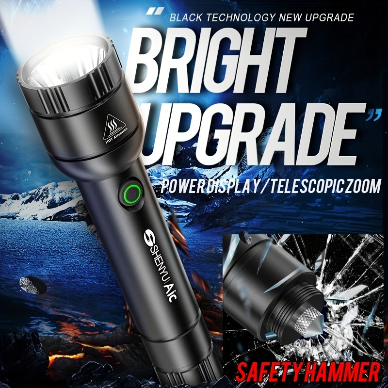 Rechargeable Strong Light Flashlight Super Bright Long Range Focusing
