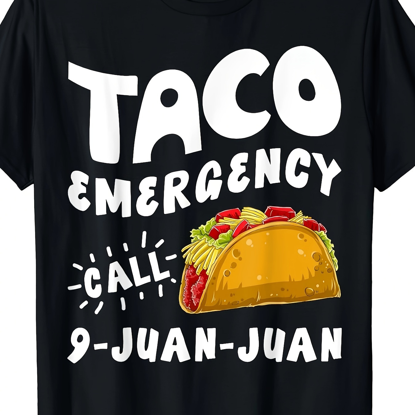 

Taco Emergency Call 9 Funny De Men T-shirt