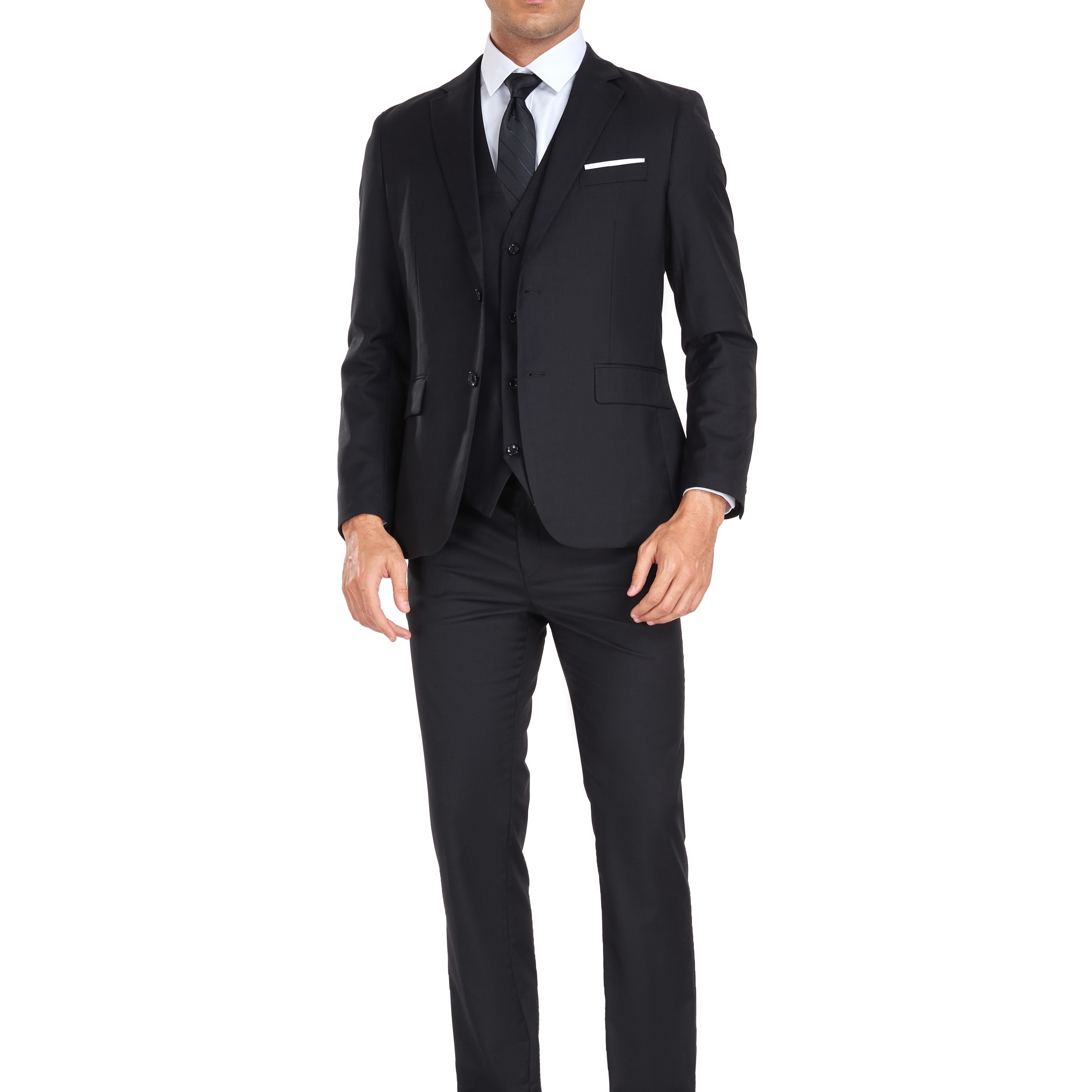 Plus Size Men's 3Pcs Suit Set, Blazer + Suit Pants + Waistcoat Set For Party/business/Formal Prom, Men's Clothing