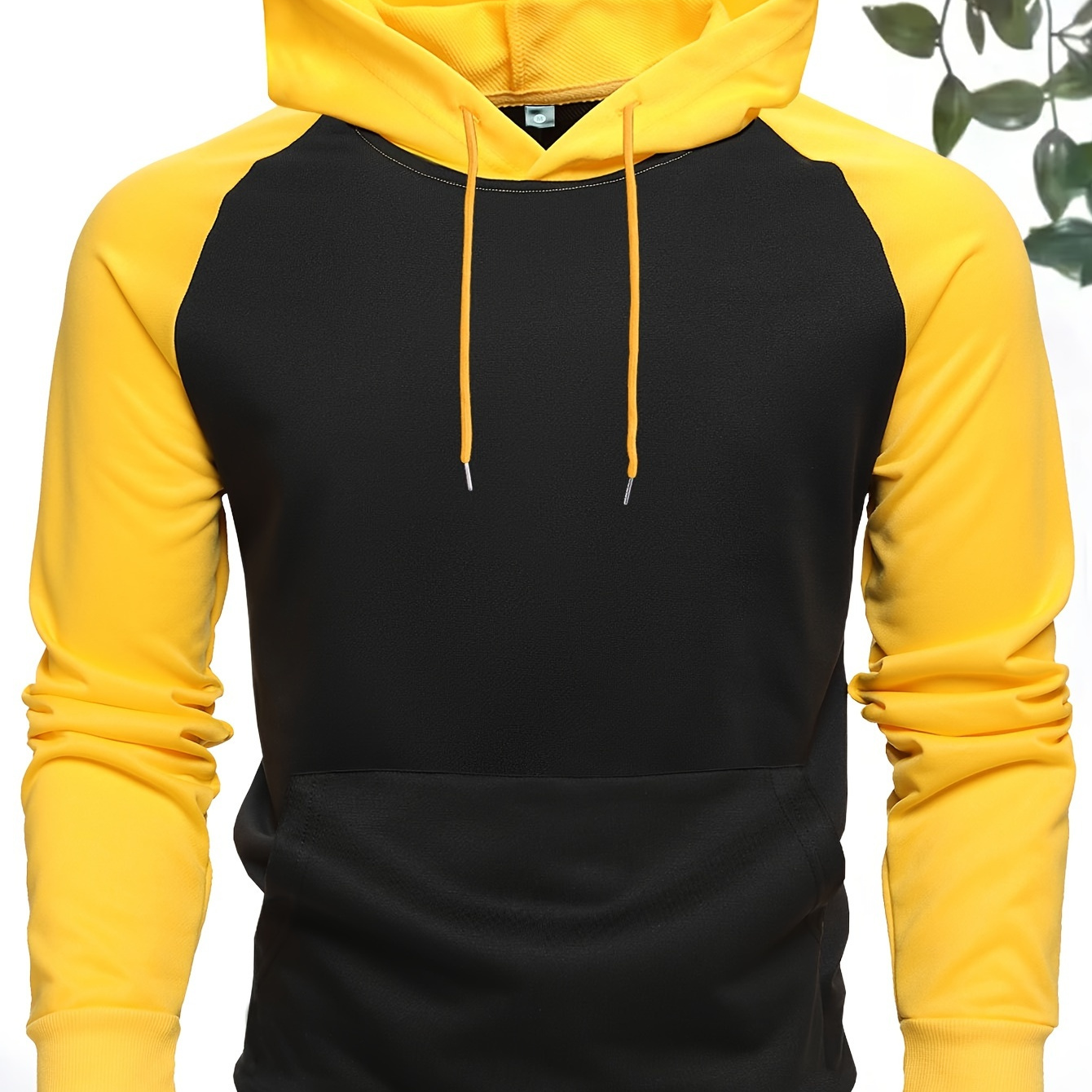 

Trendy Color Block Hoodie, Cool Hoodies For Men, Men's Casual Classic Design Pullover Hooded Sweatshirt With Kangaroo Pocket Streetwear For Winter Fall, As Gifts