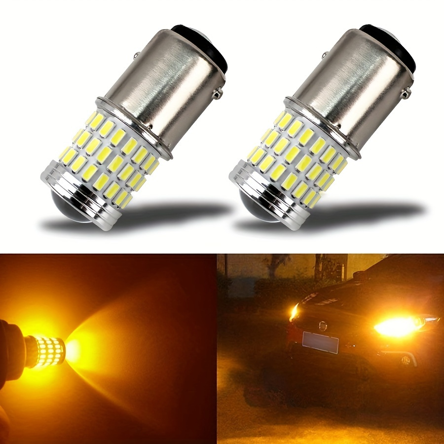 2pc 1156 Ba15s P21w Bau15s Py21w T20 7440 W21w 3157 1157 P21 / 5W W21 / 5W  Bombillas Led 144 Smd Led Canbus Lámpara para luz intermitente