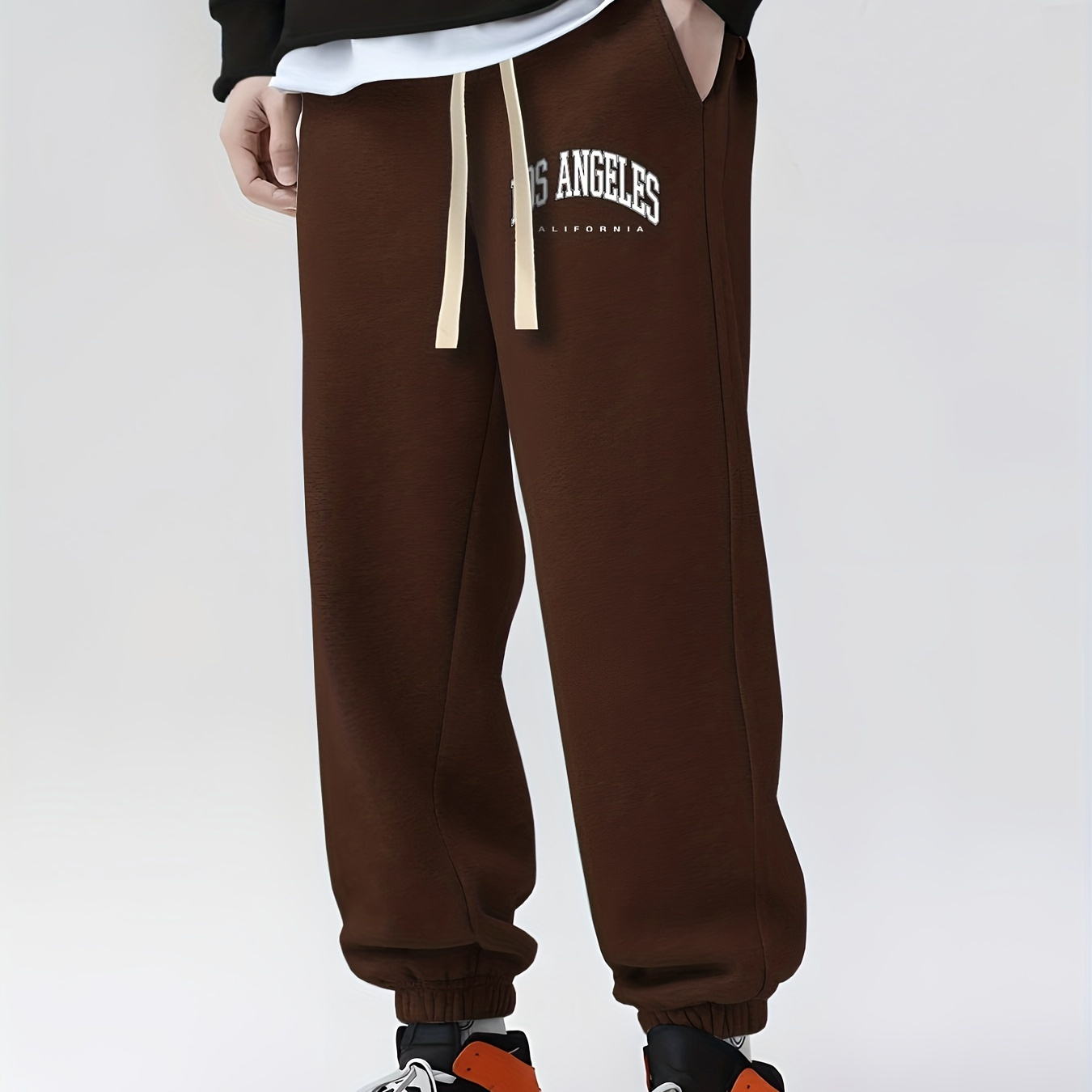 

Los Angeles Pattern, Men's Drawstring Sweatpants, Pocket Casual Comfy Jogger Pants, Mens Clothing For Autumn Winter