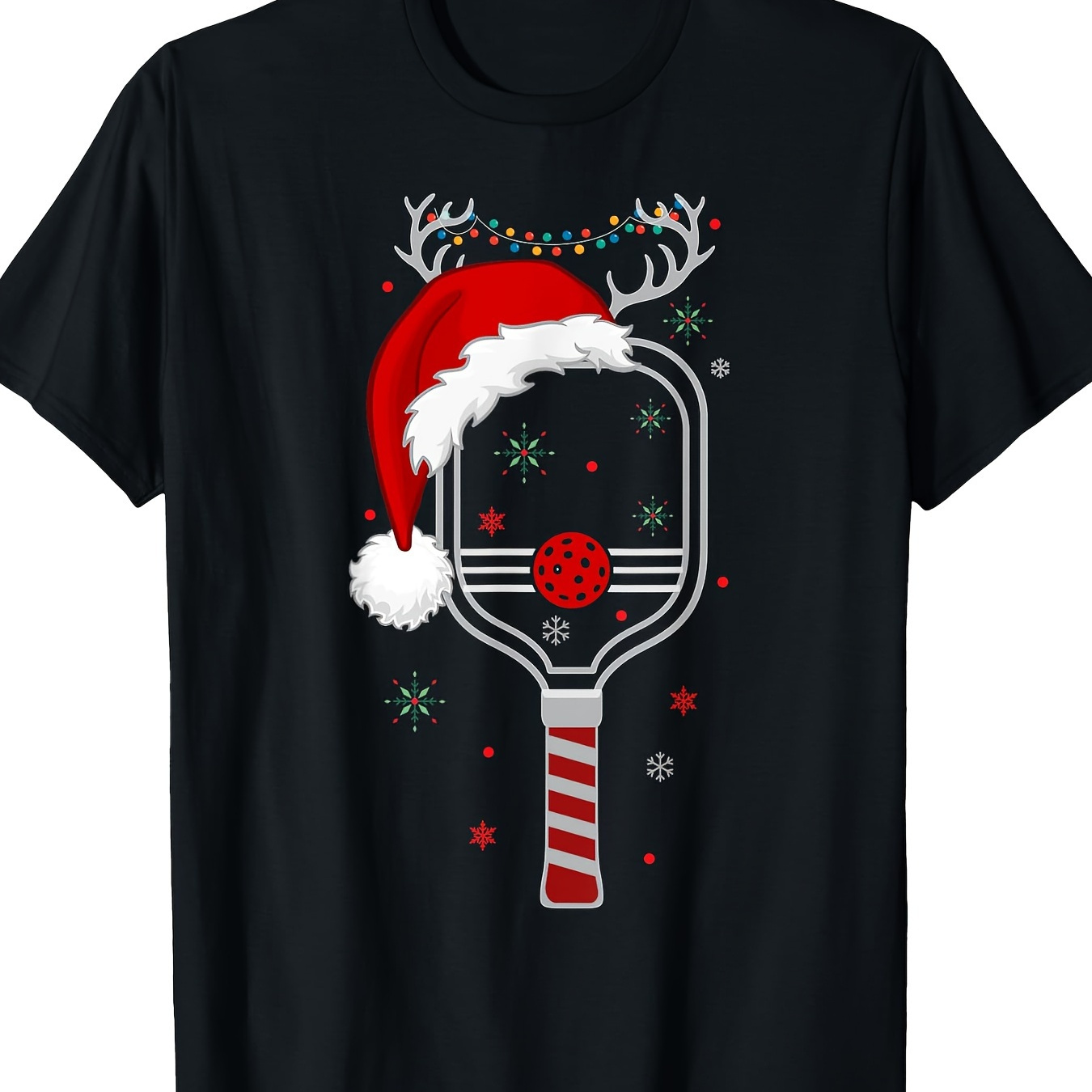 

Pickleball Player Christmas Holiday Reindeer Women Tees T-shirt220g