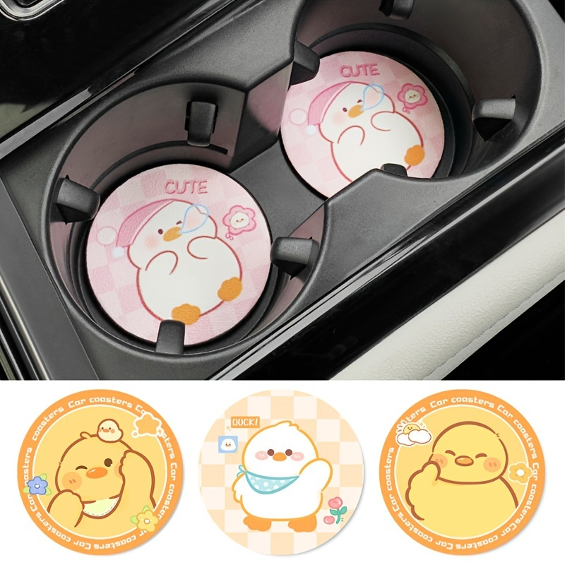 Cute Cartoon Duck Car Coaster Car Cup Holder Anti slip - Temu