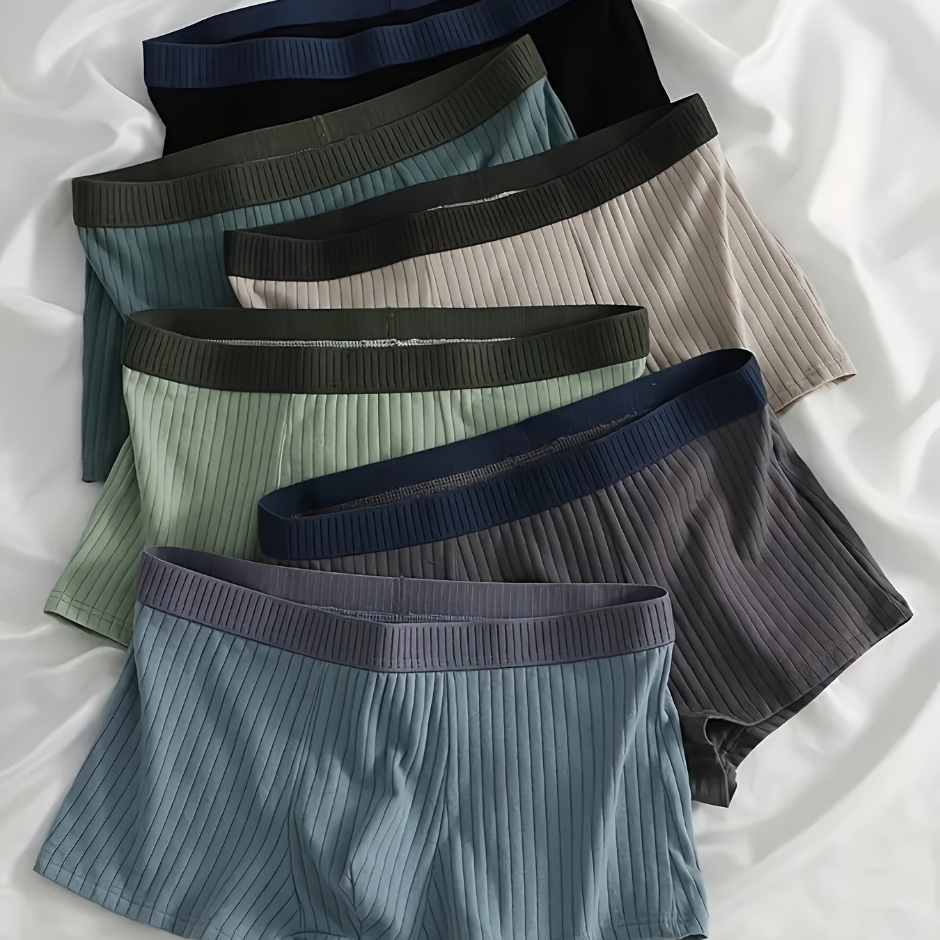 

Série Multicolore Élégante - Lot de 6 Boxers pour Hommes - Confortables et Antibactériens