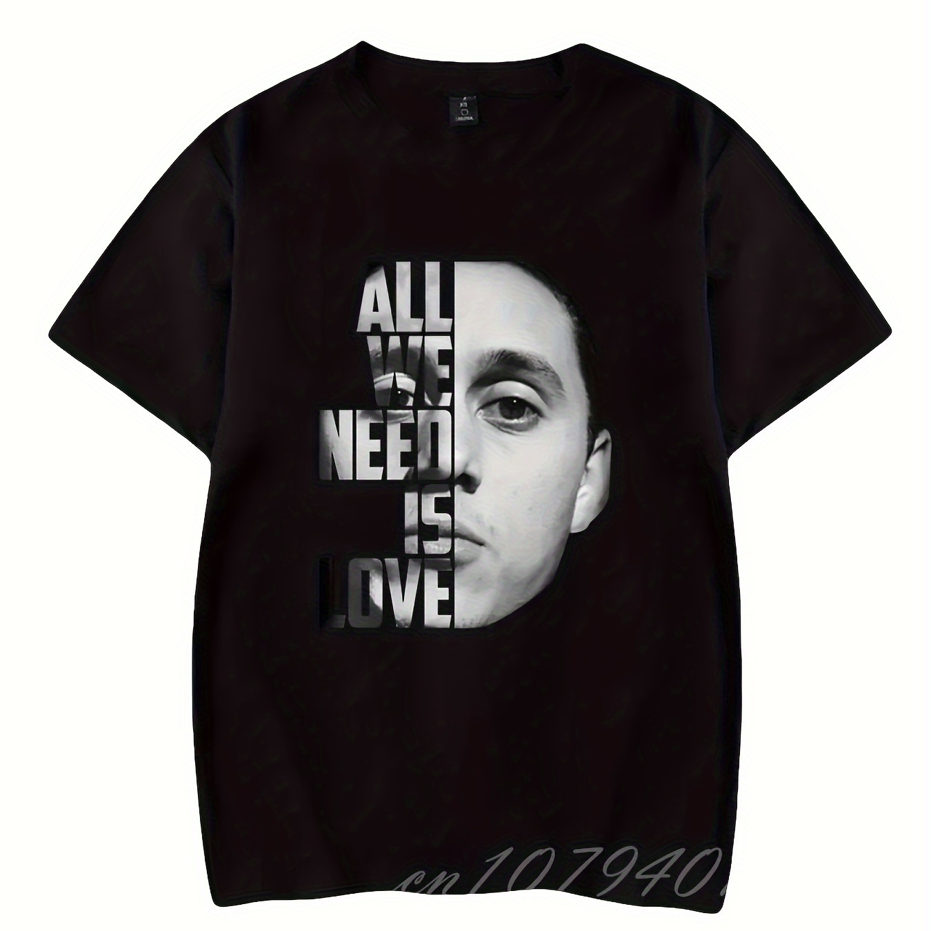 

Need Is Love Printed Men's T-shirt, Funny Men's Summer Casual Fashion Hip-hop T-shirt, Homme Streetwear