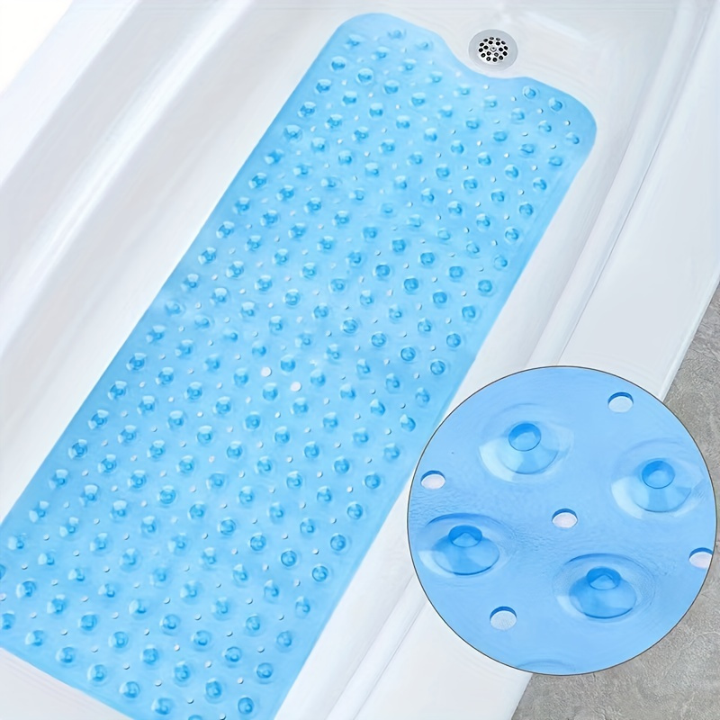 Extra Large Non-slip Bathtub Mat With Polka Dots And Suction Cups For Home  Use - Soft And Comfortable Shower Mat For Bathroom Safety - Temu