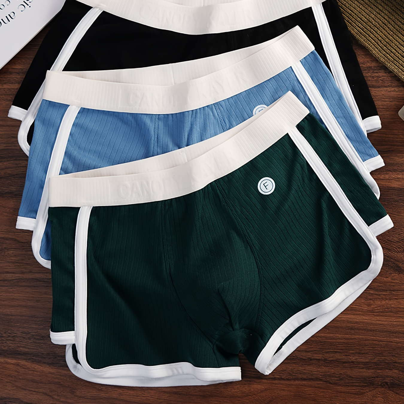 

3pcs Briefs - , Non-transparent , Washable