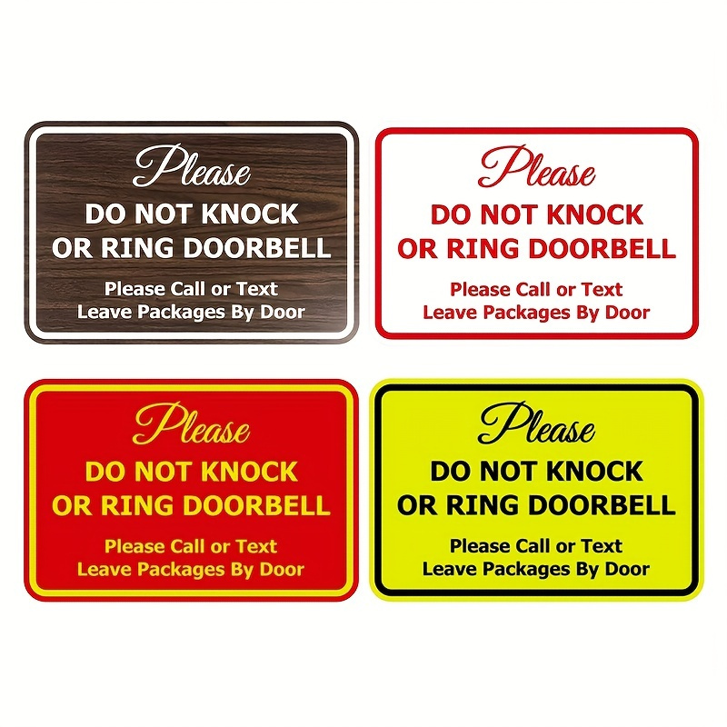 1pc Working From Home Sign Do Not Knock Or Ring Doorbell - Temu