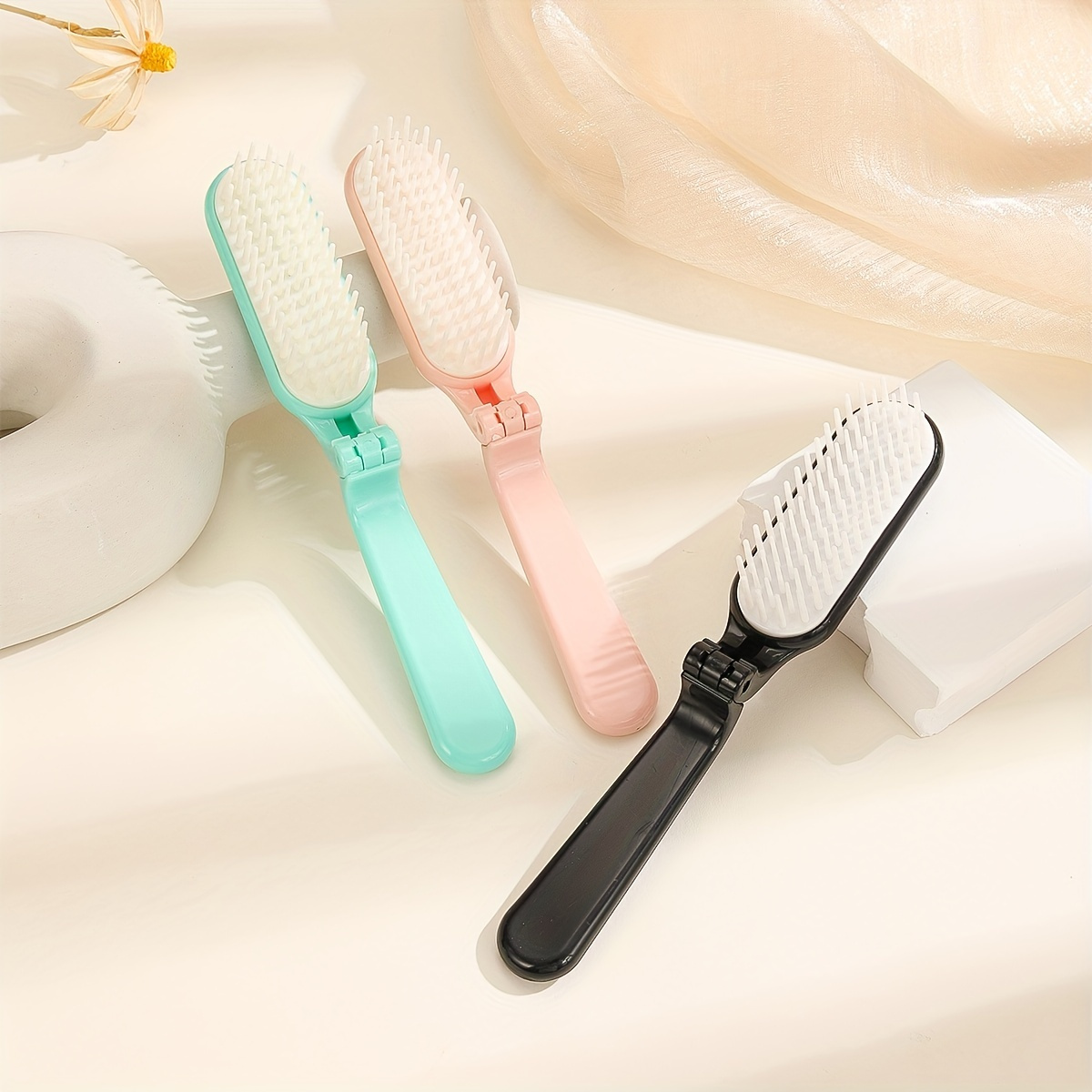 Pocket Hair Brush Small Light Palm Grip Comb Massage Brush - Temu