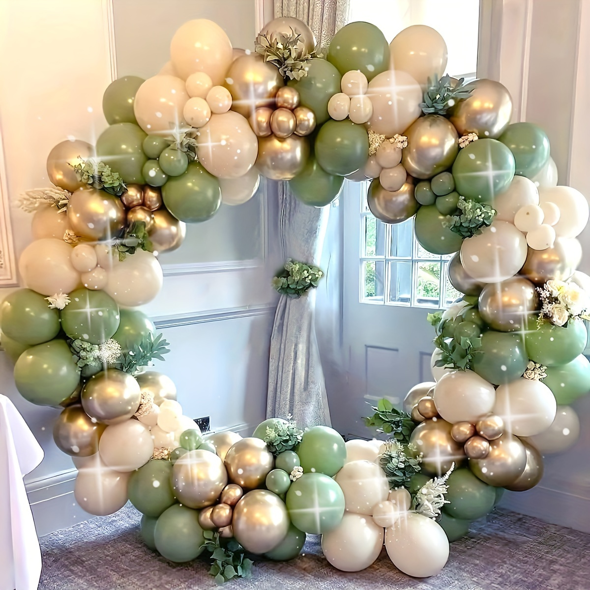 

152pcs, Vintage Avocado Green Balloons, 18in 10in 5in Garland Set, Green Forest Latex Birthday Valentine's Day Wedding Party Decoration