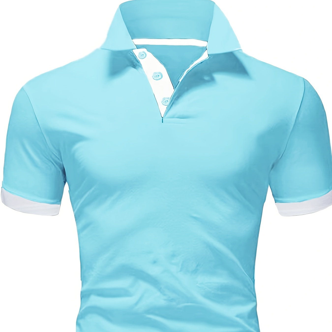 

Breathable Regular Fit Golf Shirt, Men's Casual V-neck T-shirt Short Sleeve For Summer, Men's Clothing