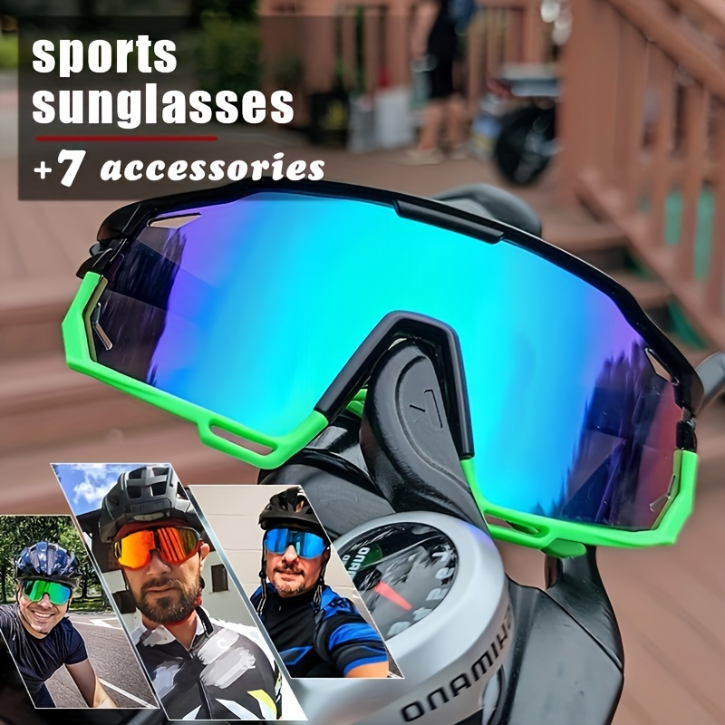 Mens Polarized Sports Sunglasses Coated Motorcycle Running Driving