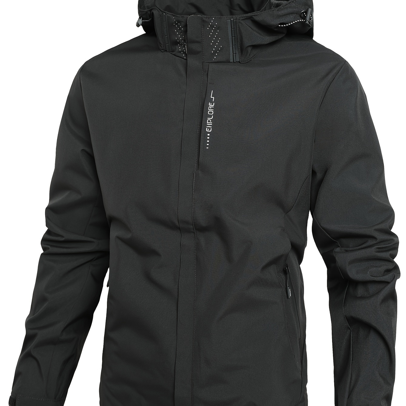 

Men's Lightweight Waterproof Rain Jacket, Hooded Shell Outdoor Raincoat Hiking Windbreaker Jacket Coat