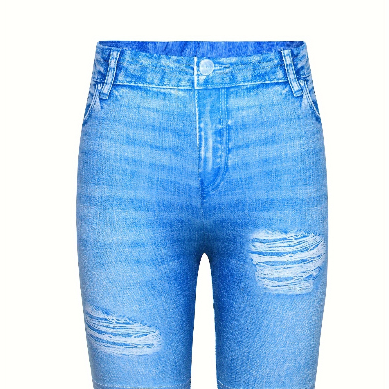 

Short en jean déchiré imitation pour filles, tenue d'été cool et confortable, cadeau mignon