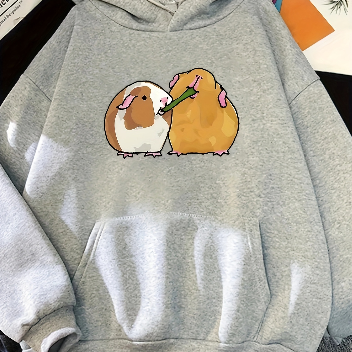 

Guinea Pig For Women, Polyester , Rib- Hooded Sweatshirt, Fall/