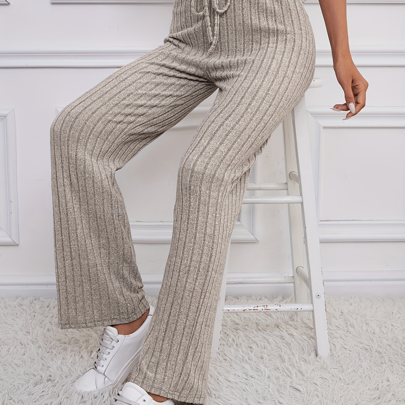 

Pantalon à jambes larges , pantalon taille décontracté et polyvalent le et , vêtements femmes