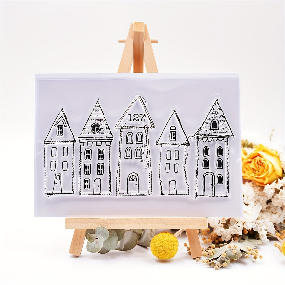 

House Background Transparent Silicone Stamp Birthday Gift Christmas Halloween New Year's Gifts, Gift For Friends!