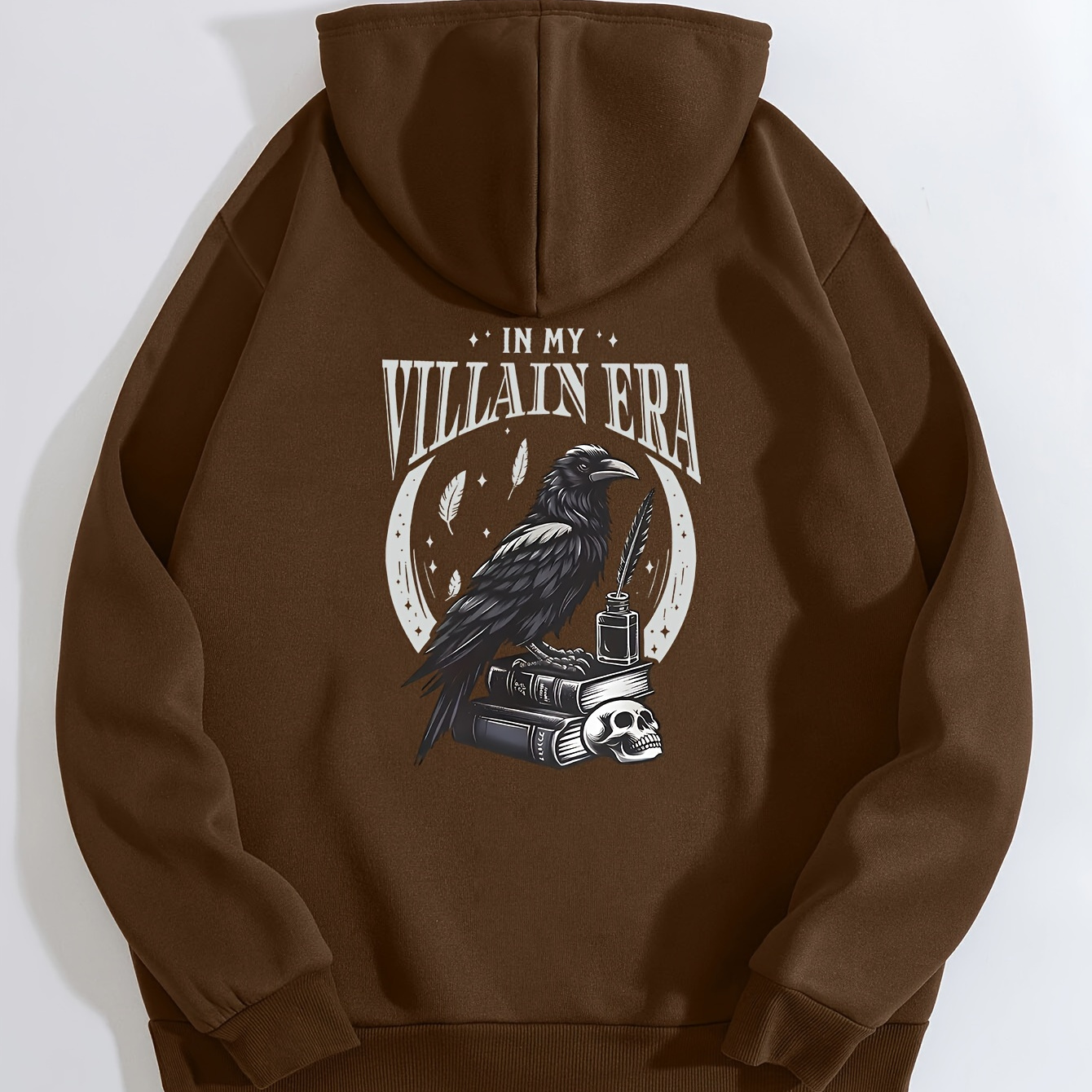 

In My Villain Era Print, Men's Casual And Cozy Hoodies, Trendy Long Sleeve Hooded Sweatshirt, Casual Versatile Top For Autumn Winter