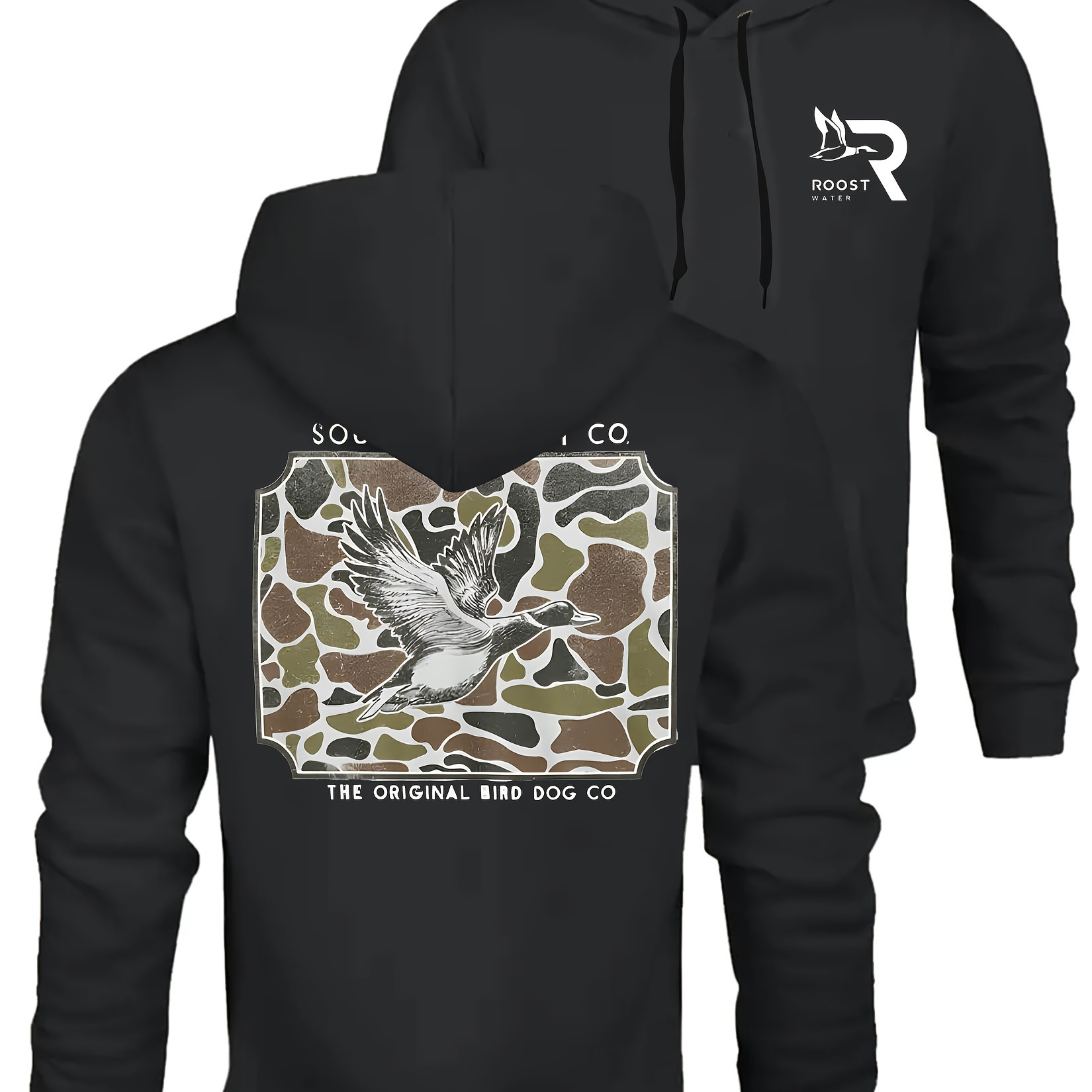 

Camo Men's Hoodie - Casual Pullover With Kangaroo Pocket, Vintage Style, Machine Washable - Fall & Winter