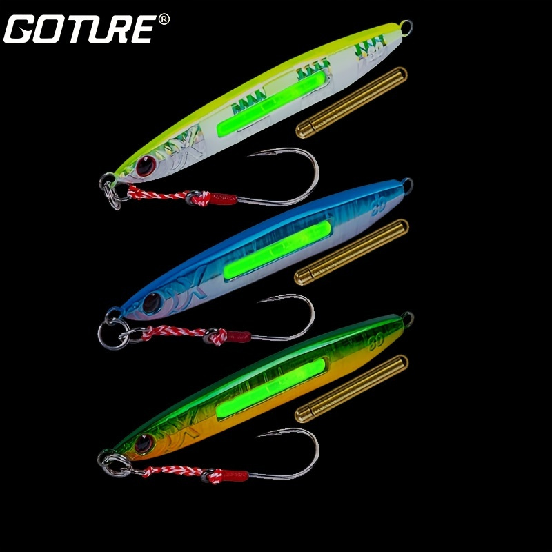 Goture Jigging Lure Seawater Fishing Lures With Glow Stick, Rattle Snail  Sounds, High Strength And Hardness Available In 80g, 100g And 150g Pesca  230809 From Daye09, $12.61