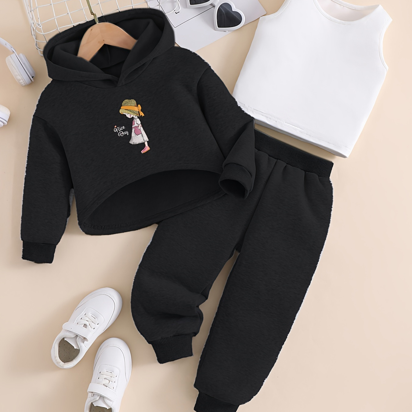 Ensemble Bébé 2 Pièces Été - Haut Manches Courtes Et Shorts - Imprimé Dessin Animé - Taille 4-5 Ans - Vert Foncé - 11