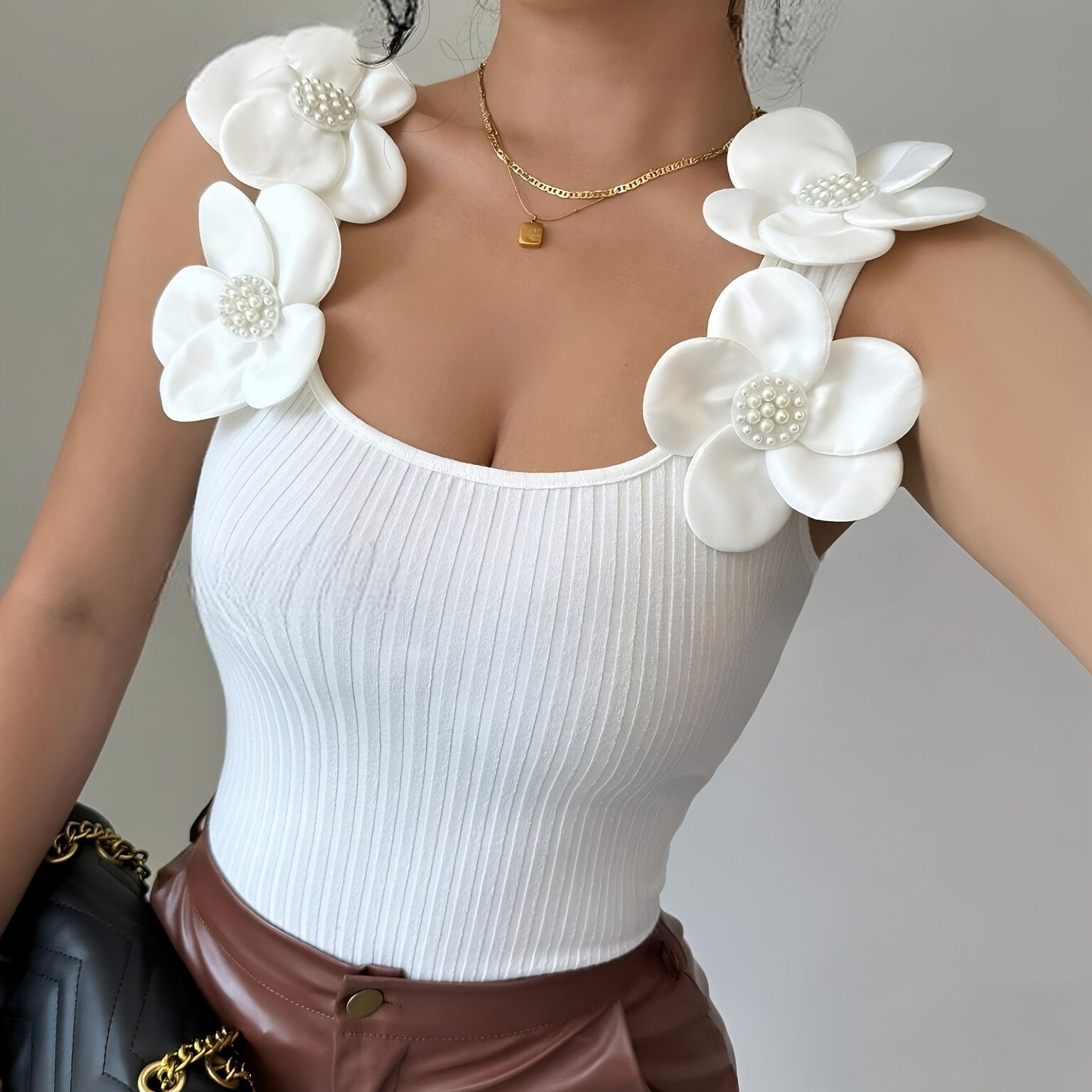 

Débardeur Floral de Printemps Et D'été
