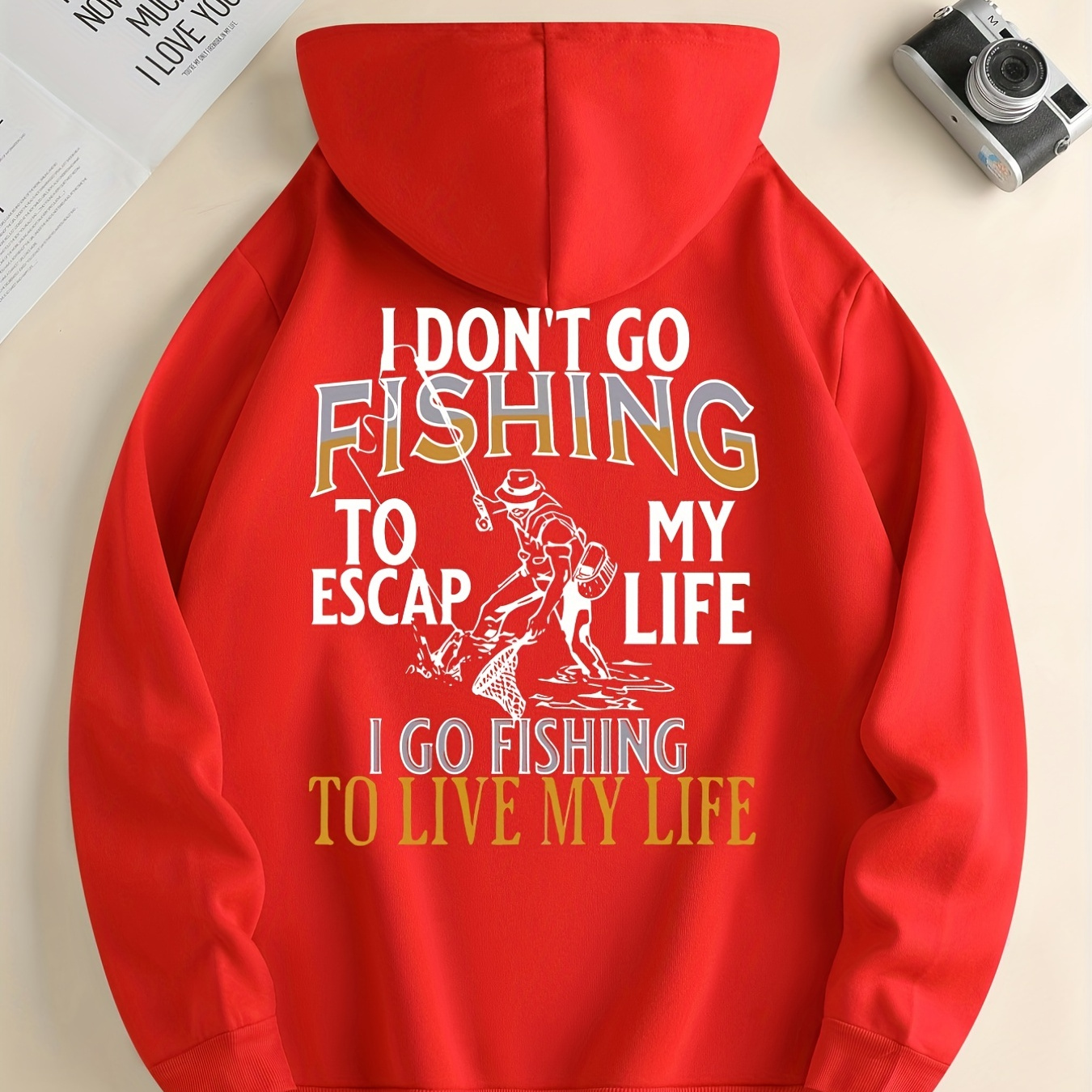 Fishing Print Hoodie Hoodies Men Men's Casual Graphic Design - Temu Bulgaria