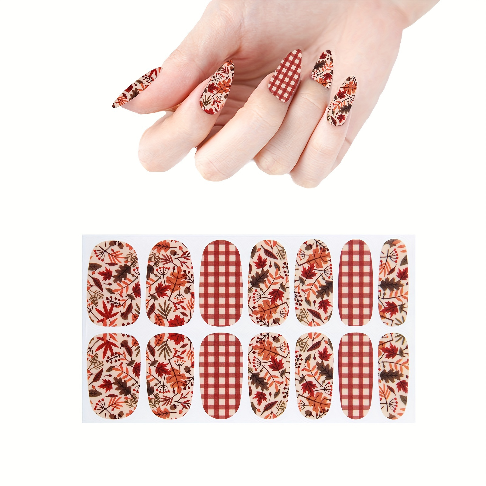 1 Sheet Houndstooth Nail Art 3D Stickers Leopard Decals for Nails