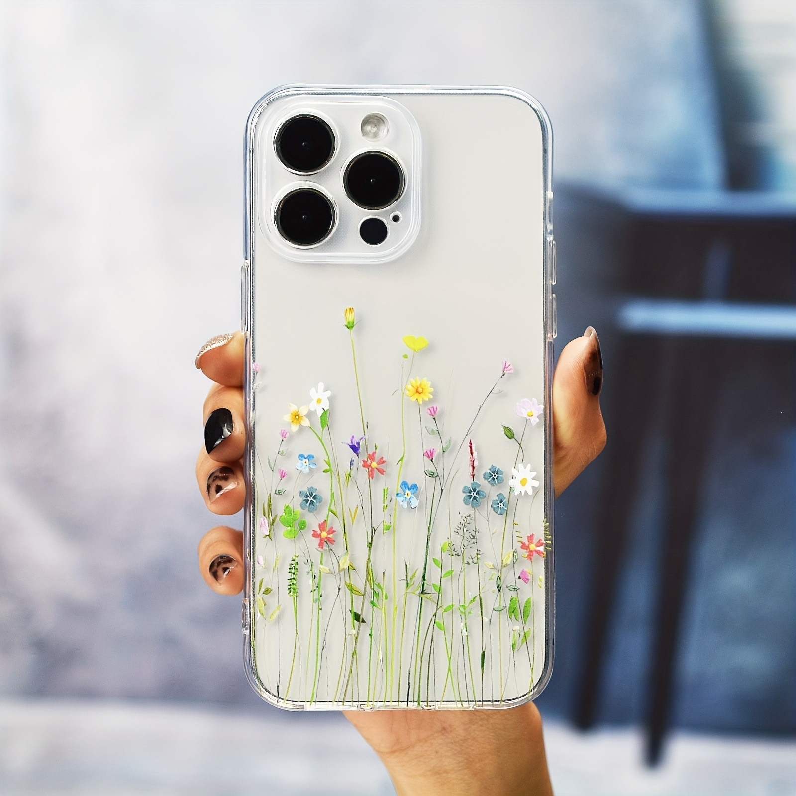 

Durable Shockproof Protective Phone Case With Flowers & Plants Pattern Design - For Iphone 7/8/11/12/13/14/x/xr/xs/plus/pro/pro Max/se2/mini Series - Perfect All-round Protection For Women & Girls