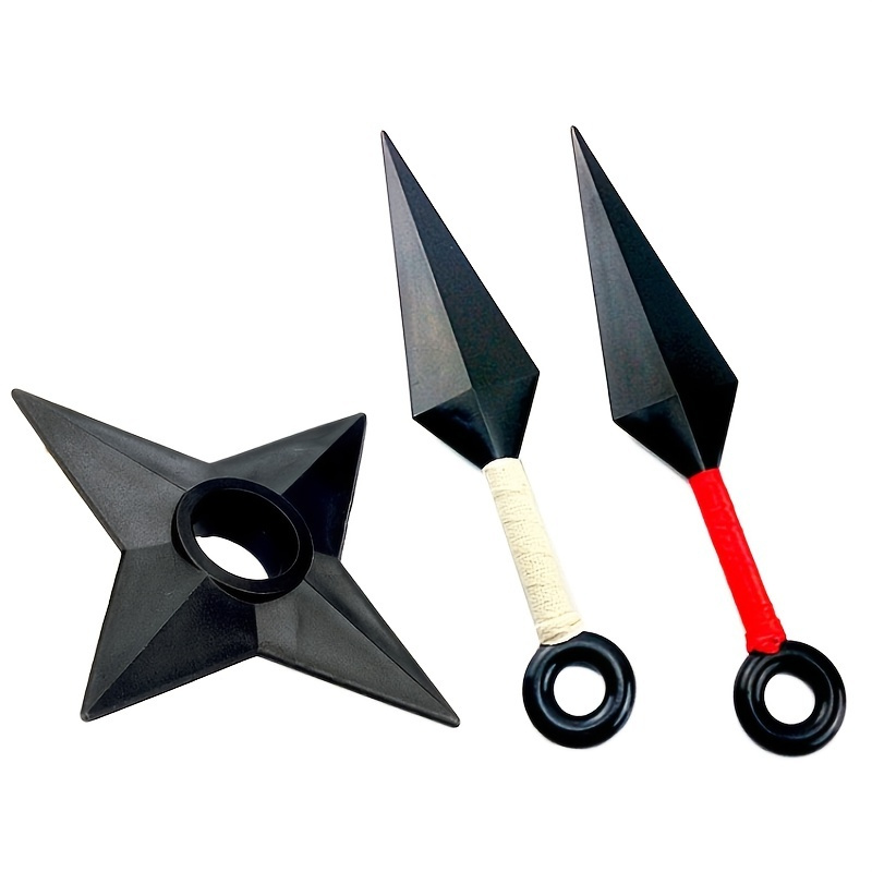 Naruto Weapon Plastic Kunai Naruto Cosplay Accessories Ring Cartoon NARUTO  Shuriken Guard Anime Figure Kids Toys Christmas Gift