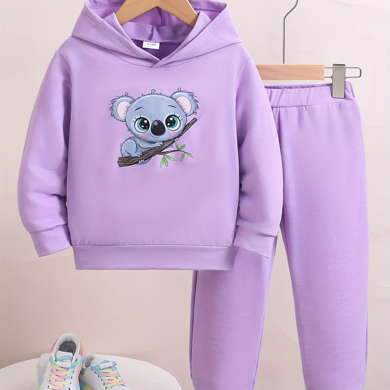 Young Girls Koala Skirt Cute Print Hooded Sweatshirt Jogger - Temu