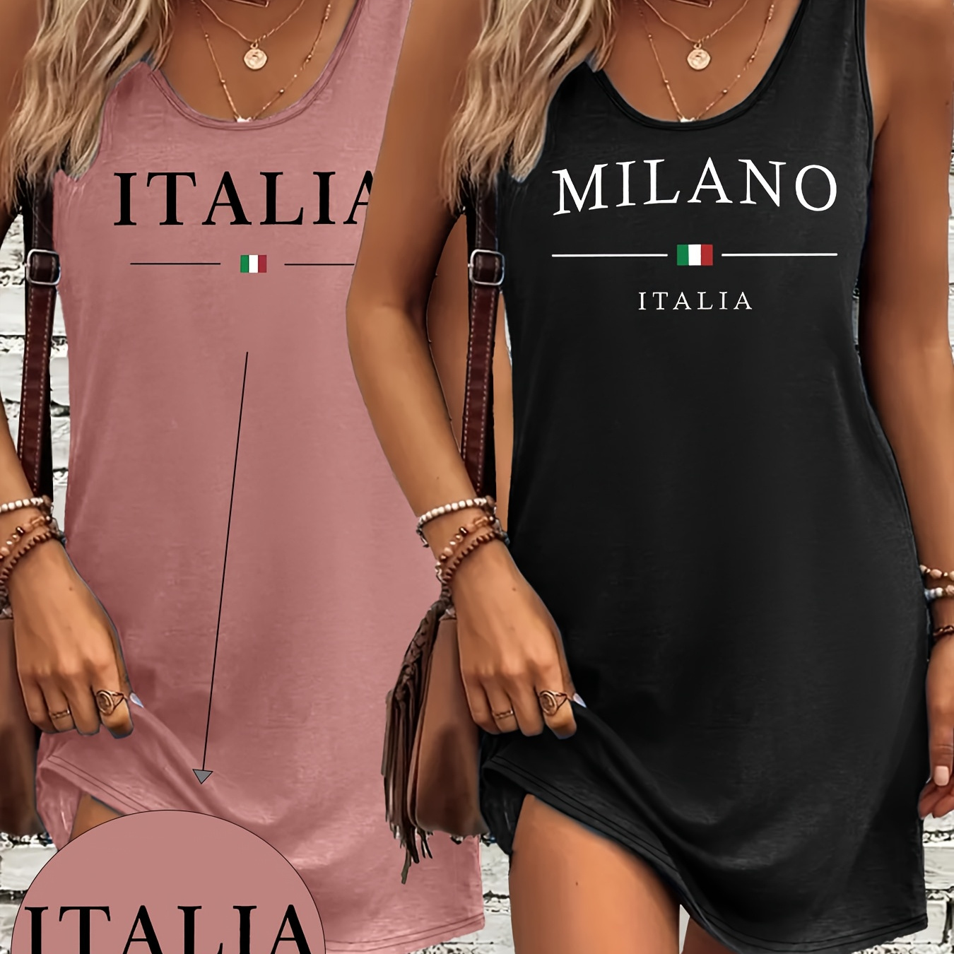 Women's Spring/Summer Vest Dress Two-Piece Set