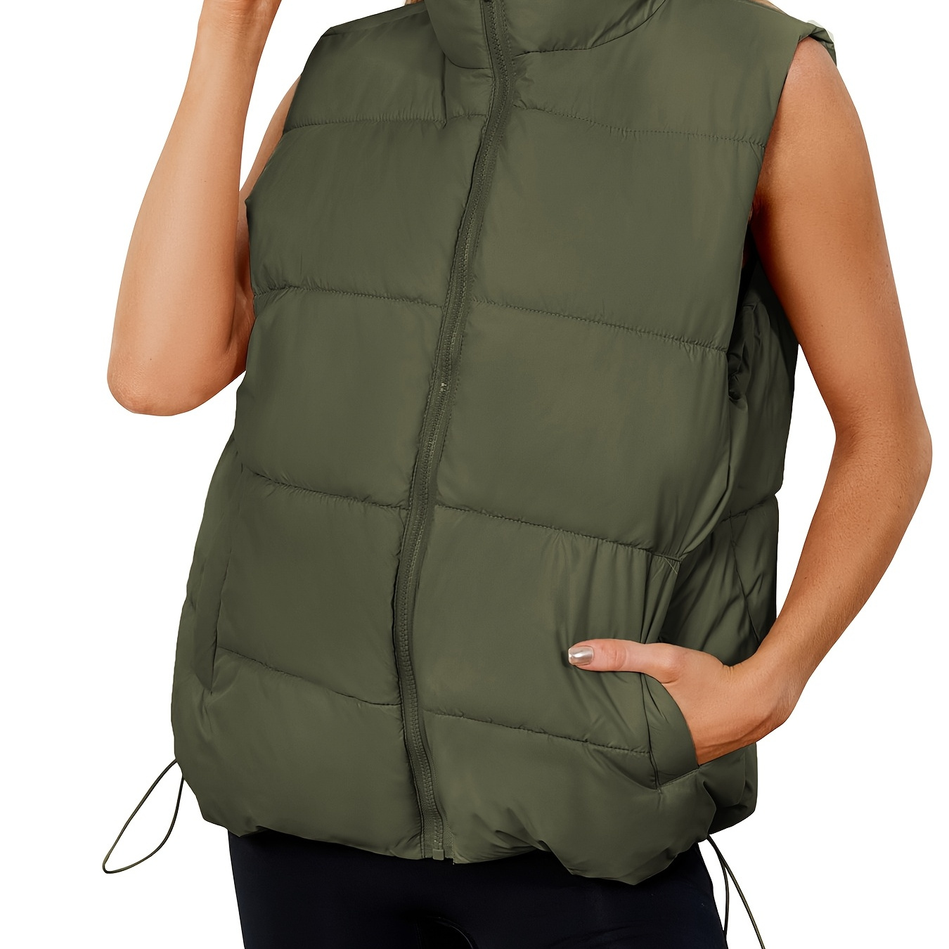 

Puffer Vest For Women's Outerwear Vests Puffy Oversized Quilted Vest Tops Jackets Coat With Pockets